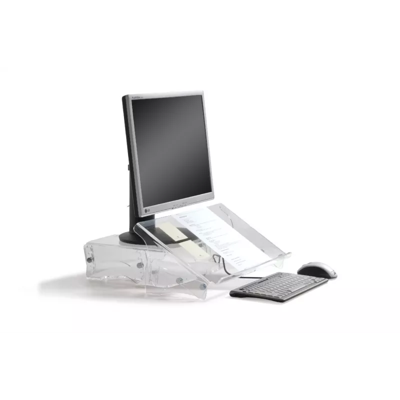 Supporto per documenti BakkerElkhuizen Q-doc 515, acrilico, plastica, acciaio, 10 kg, 120 - 240 mm, trasparente, 505 mm, 290 mm