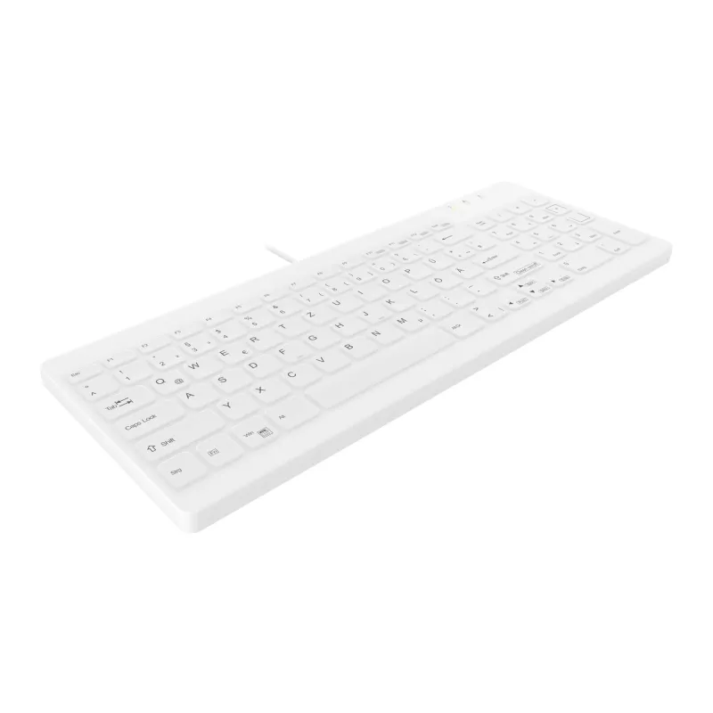 Contour Design Active Key Contour QuickClean tastiera medicale IP68 compatta con filo bianco DE C7012