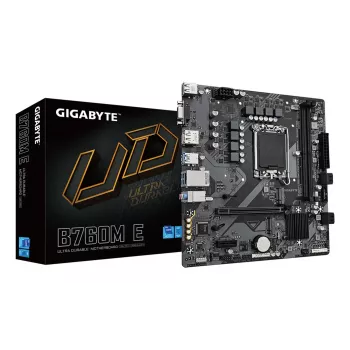 GIGABYTE B760M E Scheda madre - Supporta CPU Intel Core 14a generazione, VRM 6+1+1 fasi, fino a 7200MHz DDR5 (OC), 2xPCIe 4.0 M.2, 1 GbE LAN, USB 3.2 Gen 1