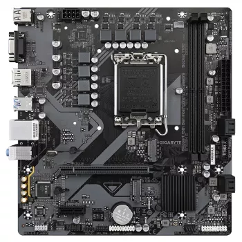 GIGABYTE B760M E Scheda madre - Supporta CPU Intel Core 14a generazione, VRM 6+1+1 fasi, fino a 7200MHz DDR5 (OC), 2xPCIe 4.0 M.2, 1 GbE LAN, USB 3.2 Gen 1