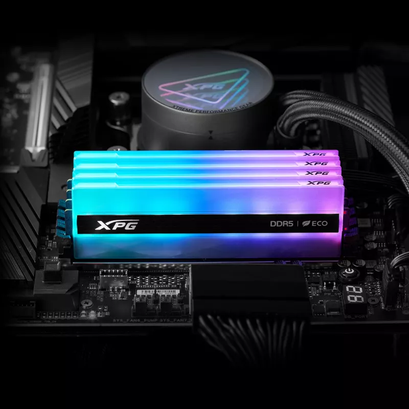 DIMM 32 GB DDR5-6000 (2x 16 GB) Kit duale, Memoria argento, AX5U6000C3016G-DCLANRSG, Lancer Neon RGB, INTEL XMP, AMD EXPO