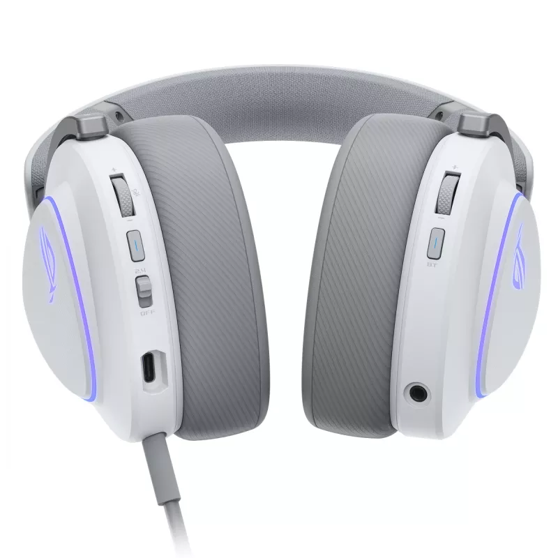 ASUS ROG Delta II Headset Cablato e Wireless Archetto Gaming USB Type-C Bluetooth Bianco