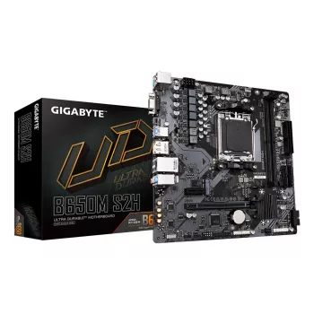 Scheda madre GIGABYTE B650M S2H - CPU AMD Ryzen 9000 Series, VRM 5+2+2 fasi, fino a 6400MHz DDR5 (OC), 1xPCIe 4.0 M.2, GbE LAN, USB 3.2 Gen 1