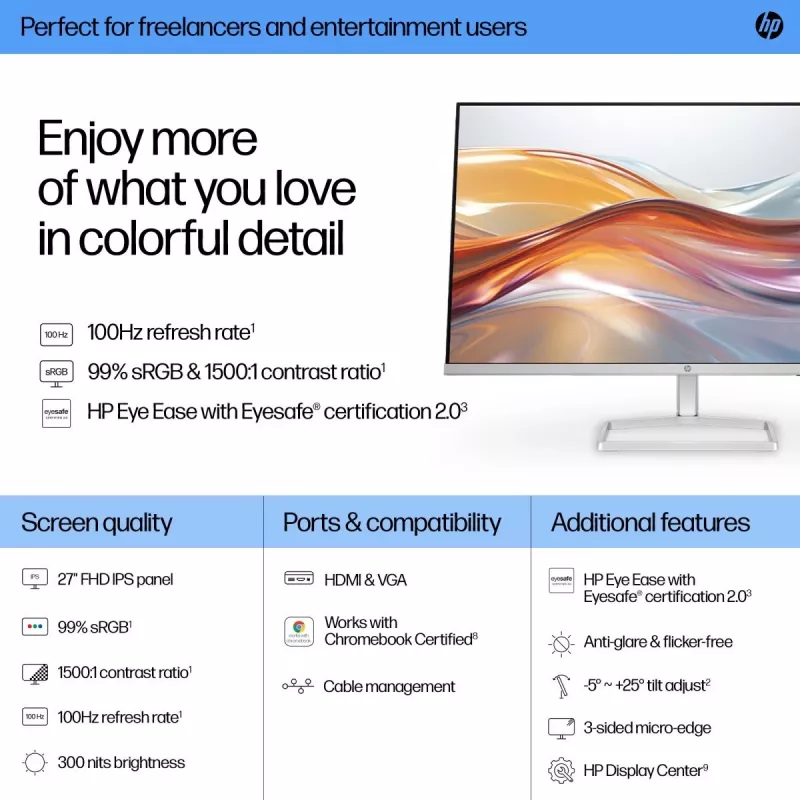 Monitor HP INC 94F44E9 24 pollici LCD Display LED 1920x1080