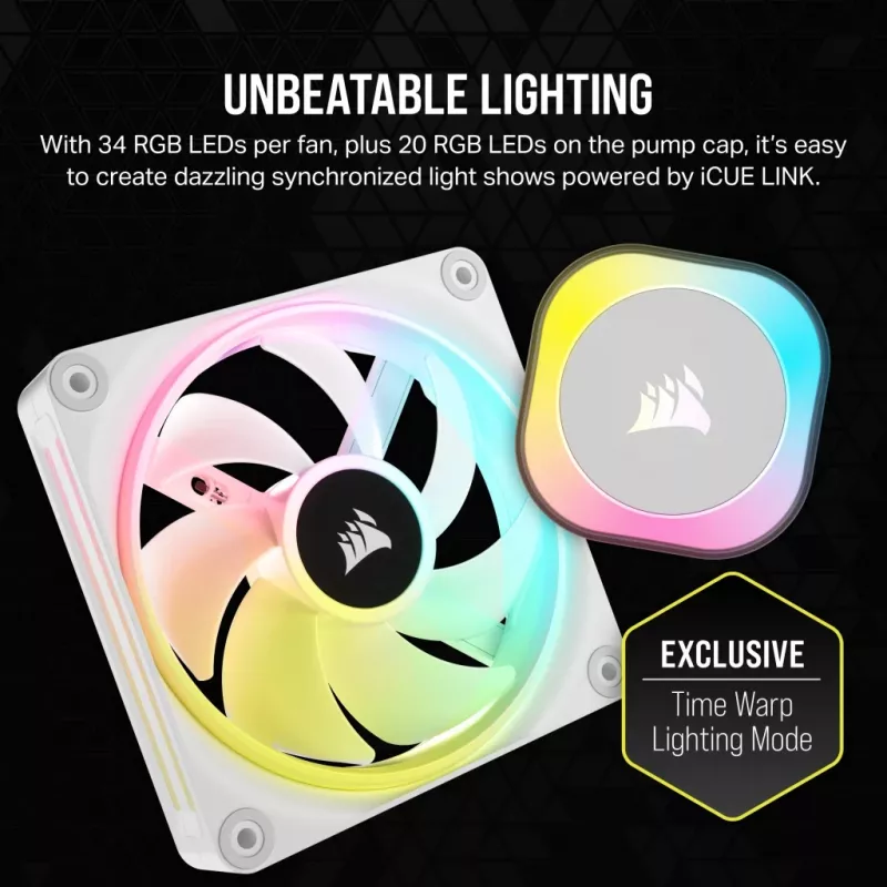 Dissipatore CPU CORSAIR – iCUE Link H100i RGB raffreddamento liquido AiO – bianco