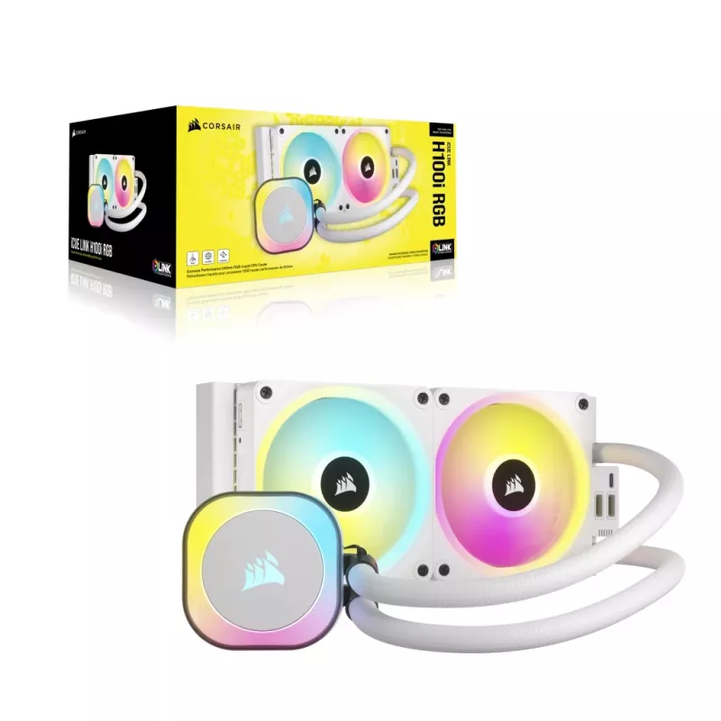 Dissipatore CPU CORSAIR – iCUE Link H100i RGB raffreddamento liquido AiO – bianco