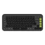 Tastiera wireless LOGITECH - Pop Icon Keys - Grafite e verde Qwertz tedesco