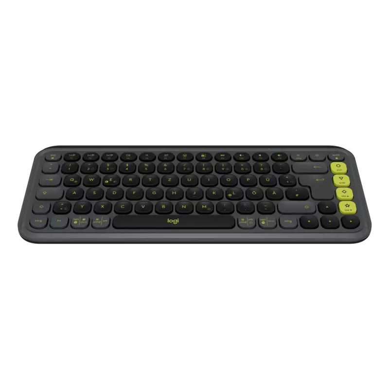 Tastiera wireless LOGITECH - Pop Icon Keys - Grafite e verde Qwertz tedesco