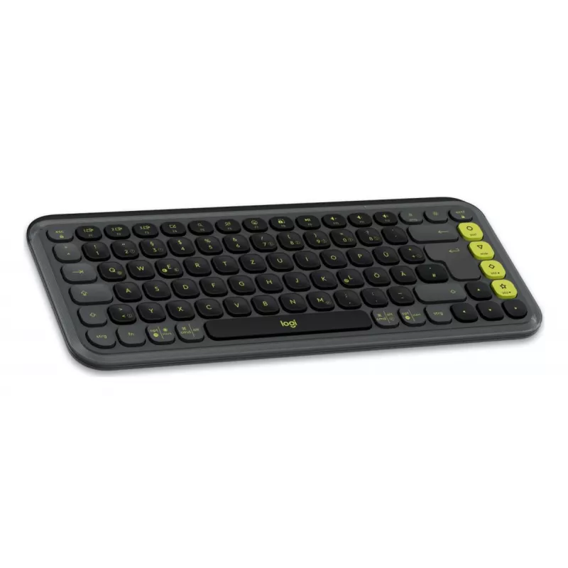 Tastiera wireless LOGITECH - Pop Icon Keys - Grafite e verde Qwertz tedesco