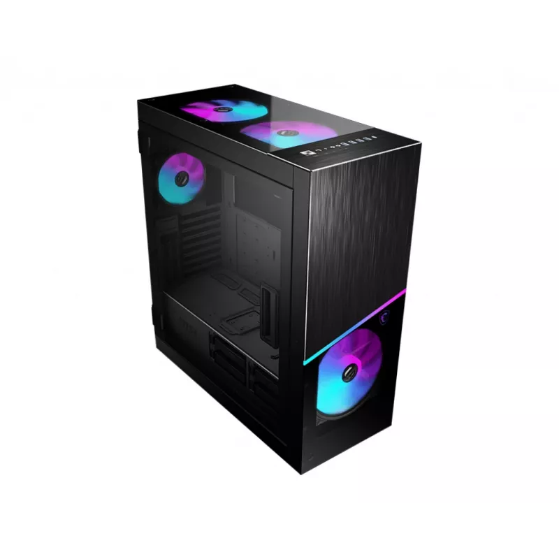 Case per computer gaming MSI MPG SEKIRA 500X Full Tower 'nero, 3x ventole ARGB 200mm + 1x 200mm + 1x120mm ARGB, Mystic Light Sync, hub ARGB a 8 canali, USB Type-C, pannelli in vetro temperato, E-ATX, ATX, mATX, mini-ITX'