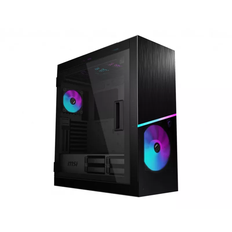 Case per computer gaming MSI MPG SEKIRA 500X Full Tower 'nero, 3x ventole ARGB 200mm + 1x 200mm + 1x120mm ARGB, Mystic Light Sync, hub ARGB a 8 canali, USB Type-C, pannelli in vetro temperato, E-ATX, ATX, mATX, mini-ITX'