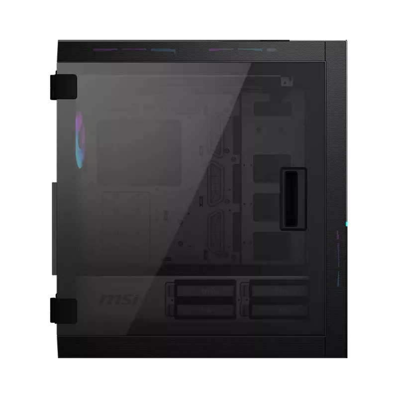Case per computer gaming MSI MPG SEKIRA 500X Full Tower 'nero, 3x ventole ARGB 200mm + 1x 200mm + 1x120mm ARGB, Mystic Light Sync, hub ARGB a 8 canali, USB Type-C, pannelli in vetro temperato, E-ATX, ATX, mATX, mini-ITX'