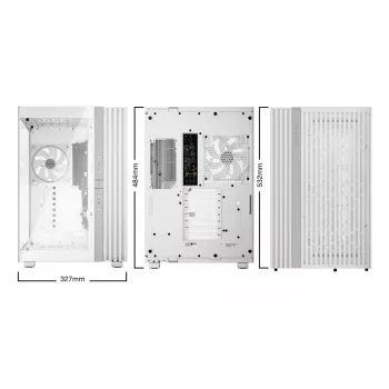 Case per PC bequiet! LIGHT BASE 900 FX Full Tower bianco — Full Tower, XL-ATX, ventole RGB, GPU 49,5 cm, dissipatore CPU 190 mm