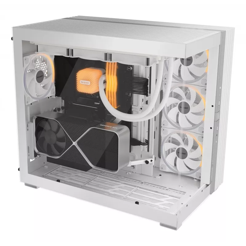 Case PC be quiet! Light Base 900 FX, Full Tower, E-ATX / XL-ATX, vetro temperato, 4 ventole da 140 mm, dissipatore CPU da 190 mm, bianco