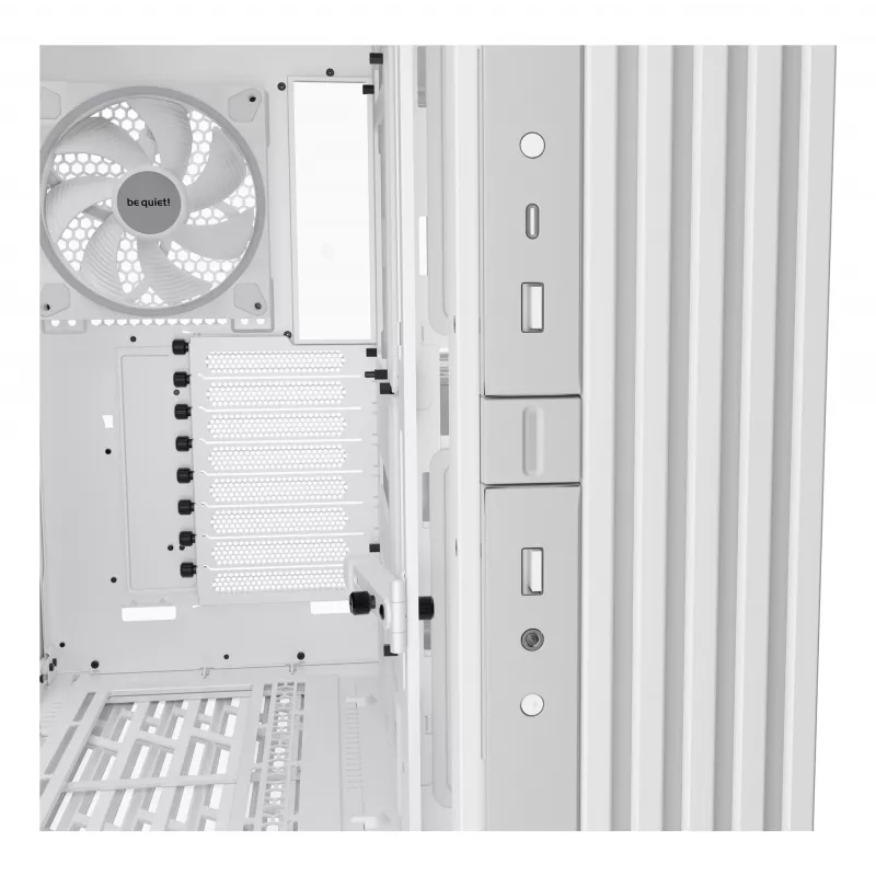 Case PC be quiet! Light Base 900 FX, Full Tower, E-ATX / XL-ATX, vetro temperato, 4 ventole da 140 mm, dissipatore CPU da 190 mm, bianco