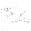 Braccio per monitor Neomounts DS70S-950BL2 17-35 pollici - a gas - Topfix - stop a 180°