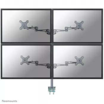 Braccio per monitor Neomounts FPMA-D935D4 10-27 pollici, fissaggio a morsetto, 6 kg, 25,4 cm (10 pollici), 68,6 cm (27 pollici), 100 x 100 mm, argento