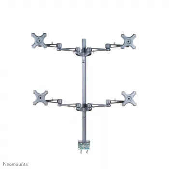 Braccio per monitor Neomounts FPMA-D935D4 10-27 pollici, fissaggio a morsetto, 6 kg, 25,4 cm (10 pollici), 68,6 cm (27 pollici), 100 x 100 mm, argento