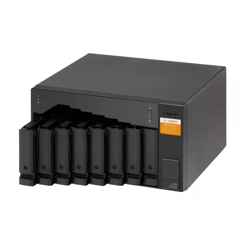 QNAP TL-D800S - Array di dischi - 8 vani (SATA-600) - SATA 6Gb/s (esterno) (TL-D800S)