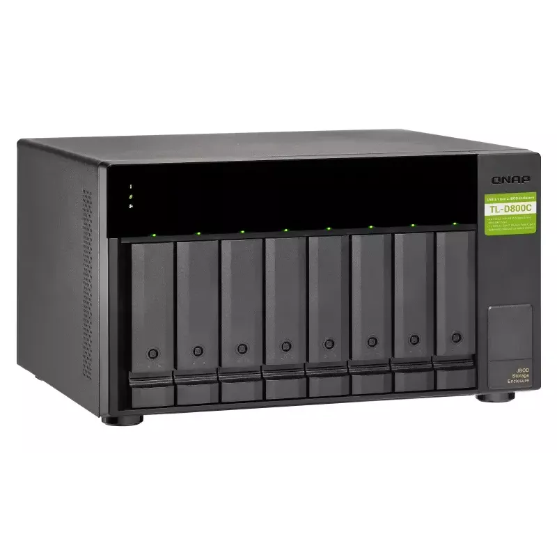 QNAP TL-D800C - Array di dischi - JBOD - 8 vani (SATA-600) - USB 3.2 Gen 2 (esterno)