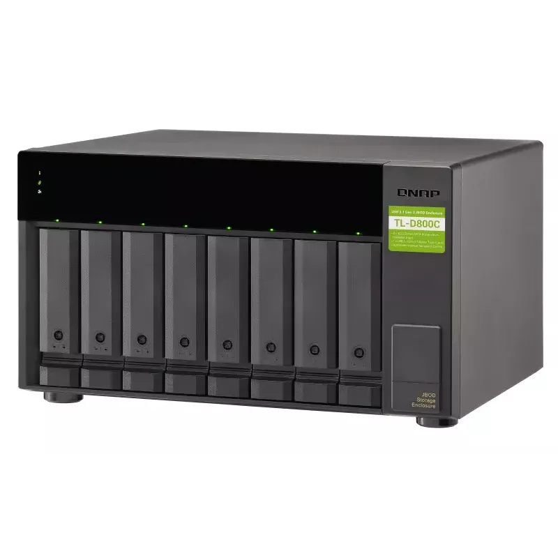 QNAP TL-D800C - Array di dischi - JBOD - 8 vani (SATA-600) - USB 3.2 Gen 2 (esterno)