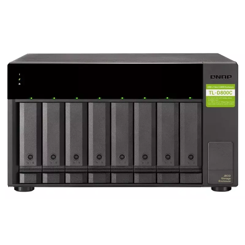 QNAP TL-D800C - Array di dischi - JBOD - 8 vani (SATA-600) - USB 3.2 Gen 2 (esterno)