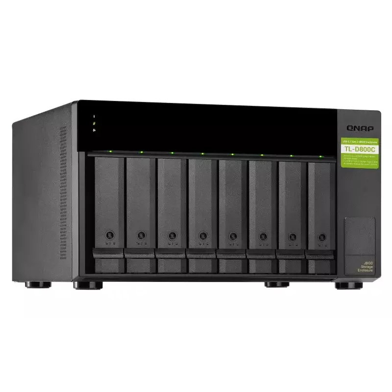 QNAP TL-D800C - Array di dischi - JBOD - 8 vani (SATA-600) - USB 3.2 Gen 2 (esterno)