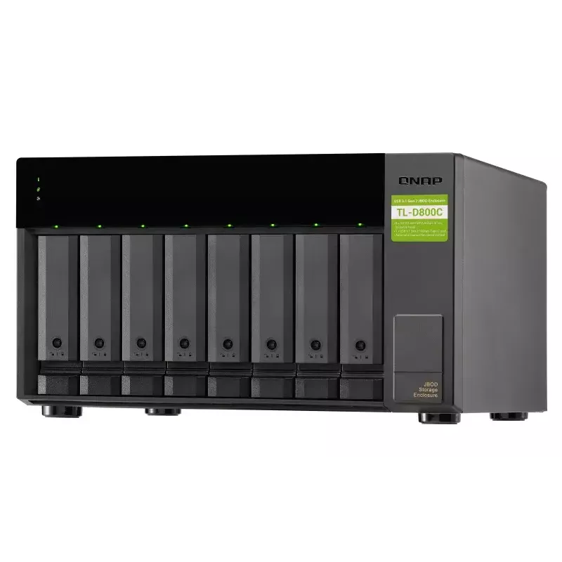 QNAP TL-D800C - Array di dischi - JBOD - 8 vani (SATA-600) - USB 3.2 Gen 2 (esterno)