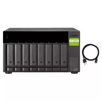 QNAP TL-D800C - Array di dischi - JBOD - 8 vani (SATA-600) - USB 3.2 Gen 2 (esterno)