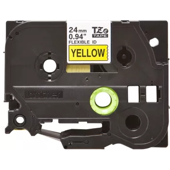 Nastro etichette Brother TZE-FX651 nero su giallo TZ