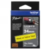Nastro etichette Brother TZE-FX651 nero su giallo TZ