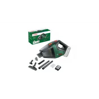 Aspirapolvere a batteria 2-in-1 Bosch UniversalVac 18, batteria, a secco, senza sacchetto, nero, verde