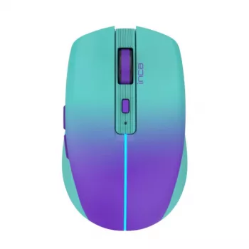INCA mouse wireless Iwm-511rm – RF wireless + Bluetooth + USB Type-C – 1600 dpi – 6 tasti – verde viola