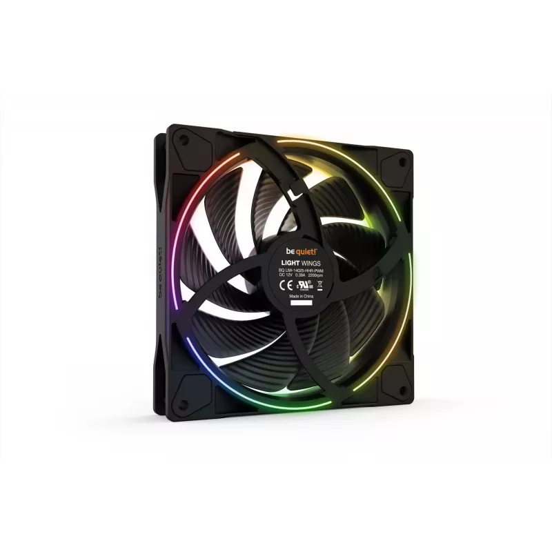 be quiet Light Wings ventola 140mm ARGB PWM High-Speed nero confezione da 3