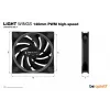 be quiet Light Wings ventola 140mm ARGB PWM High-Speed nero confezione da 3