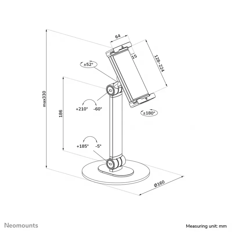 Neomounts DS15-540WH1 supporto tablet 4,7-12,9 pollici - universale