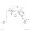 Neomounts DS75-450WH2 braccio monitor 17-32 pollici - a gas - Topfix - stop 180°