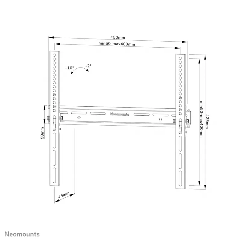 Neomounts WL35-350BL14 supporto a parete TV 32-65 pollici – inclinabile – bloccabile – montaggio semplice