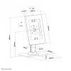 Supporto tablet da banco Neomounts DS15-650WH1 dimensione massima schermo 27,9 cm