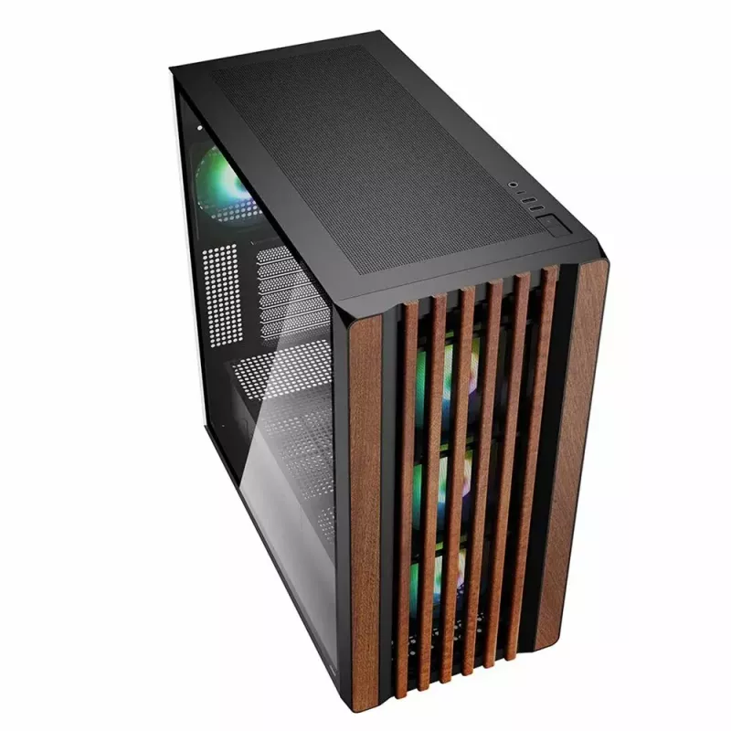Case PC Sharkoon REBEL C70G RGB Full Tower nero, legno