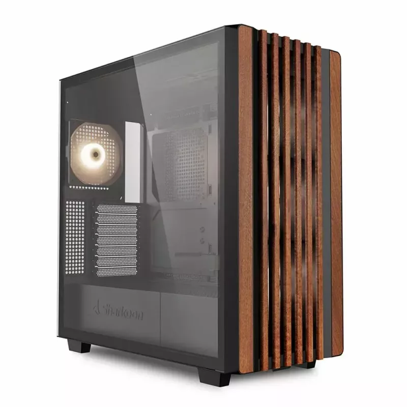 Case PC Sharkoon REBEL C70G RGB Full Tower nero, legno