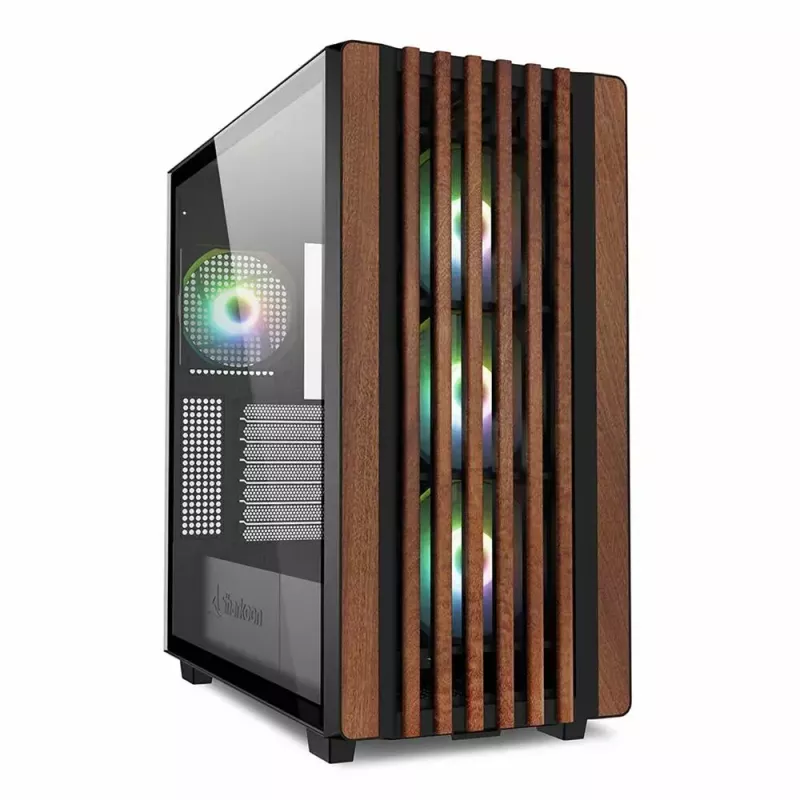 Case PC Sharkoon REBEL C70G RGB Full Tower nero, legno