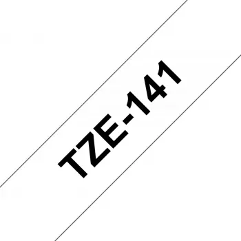 Nastro per etichettatura Brother TZE-141, nero su trasparente