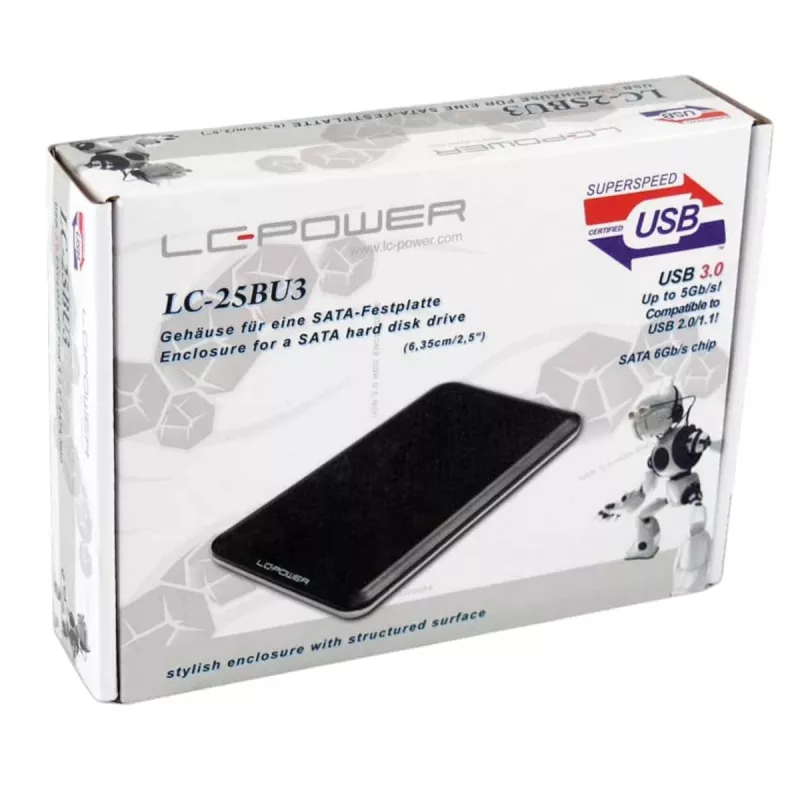 Case per HDD LC-POWER Lc-25bu3 - USB 3.0 6,35cm/2.5in nero