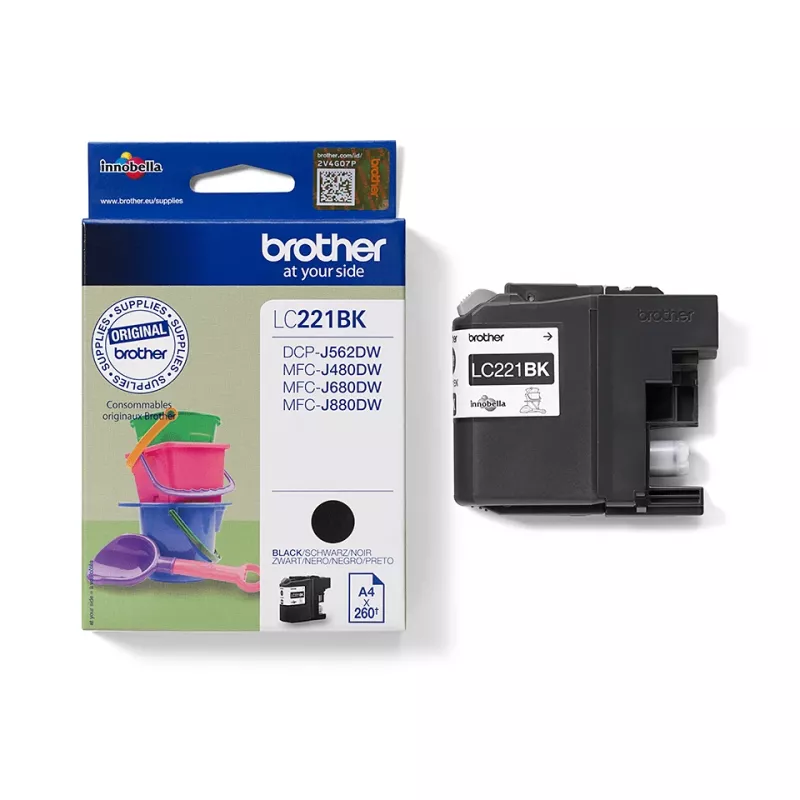 Cartuccia d'inchiostro Brother LC221BK 1 pz. originale nero