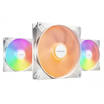 bequiet! LIGHT WINGS LX 140mm PWM confezione da 3 bianco — ventola 140×25 mm, 1200 U/min, 95 m³/h, LED RGB