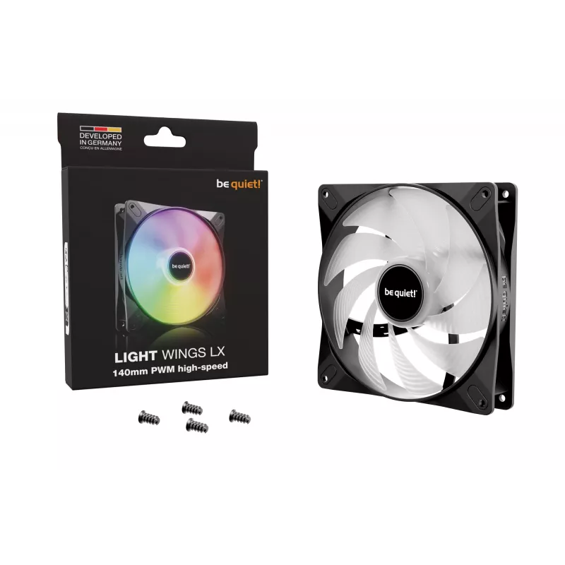 Ventola per case be quiet! LIGHT WINGS LX 140mm PWM High-Speed 14 cm nero 1 pezzo