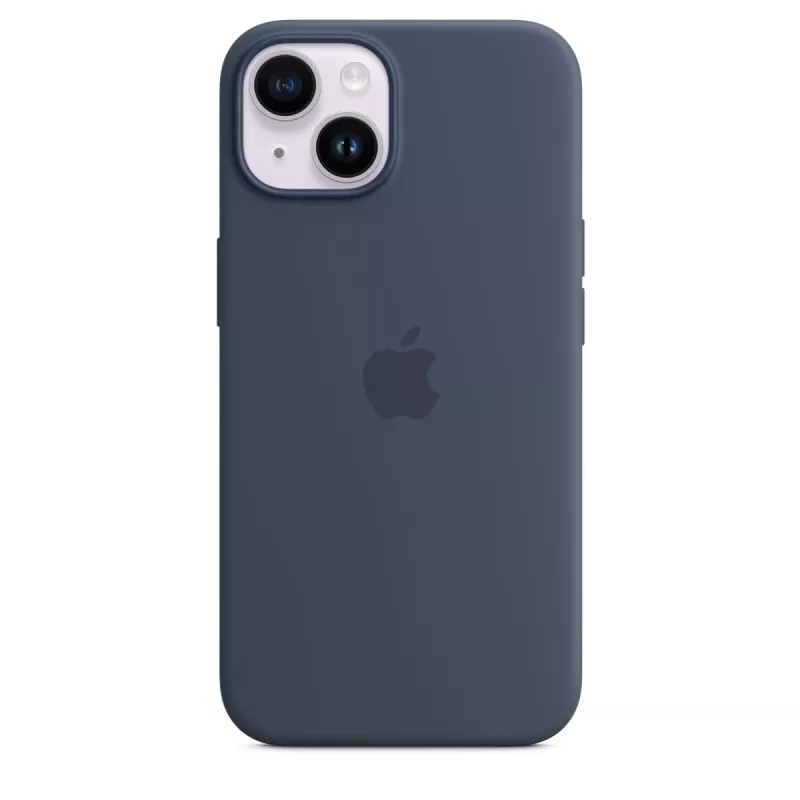 APPLE iPhone 14 - custodia in silicone compatibile MagSafe - Storm Blue