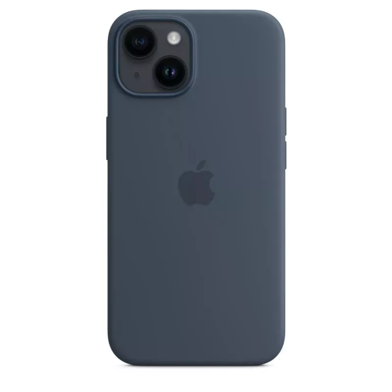 APPLE iPhone 14 - custodia in silicone compatibile MagSafe - Storm Blue