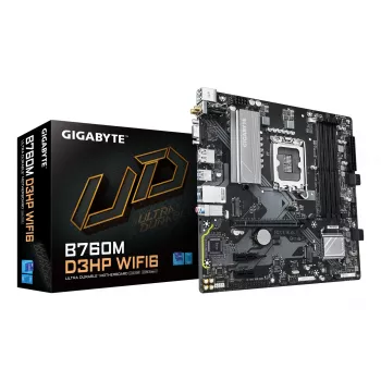 GIGABYTE B760M D3HP WIFI6 scheda madre - supporta CPU Intel Core 14ª gen, 4+1+1 fasi VRM digitale, fino a 5600 MHz DDR5, 2xPCIe 4.0 M.2, Wi-Fi 6, GbE LAN, USB 3.2 Gen1